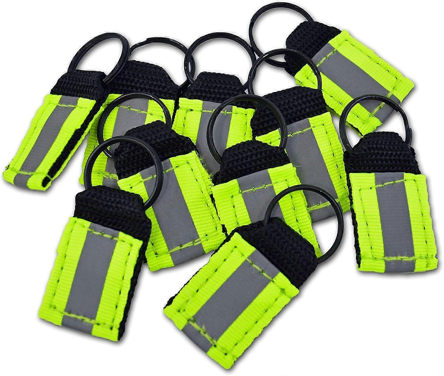 10 pieces of high-visibility reflective zippers made of ballistic nylon fabric for bags and safety equipment