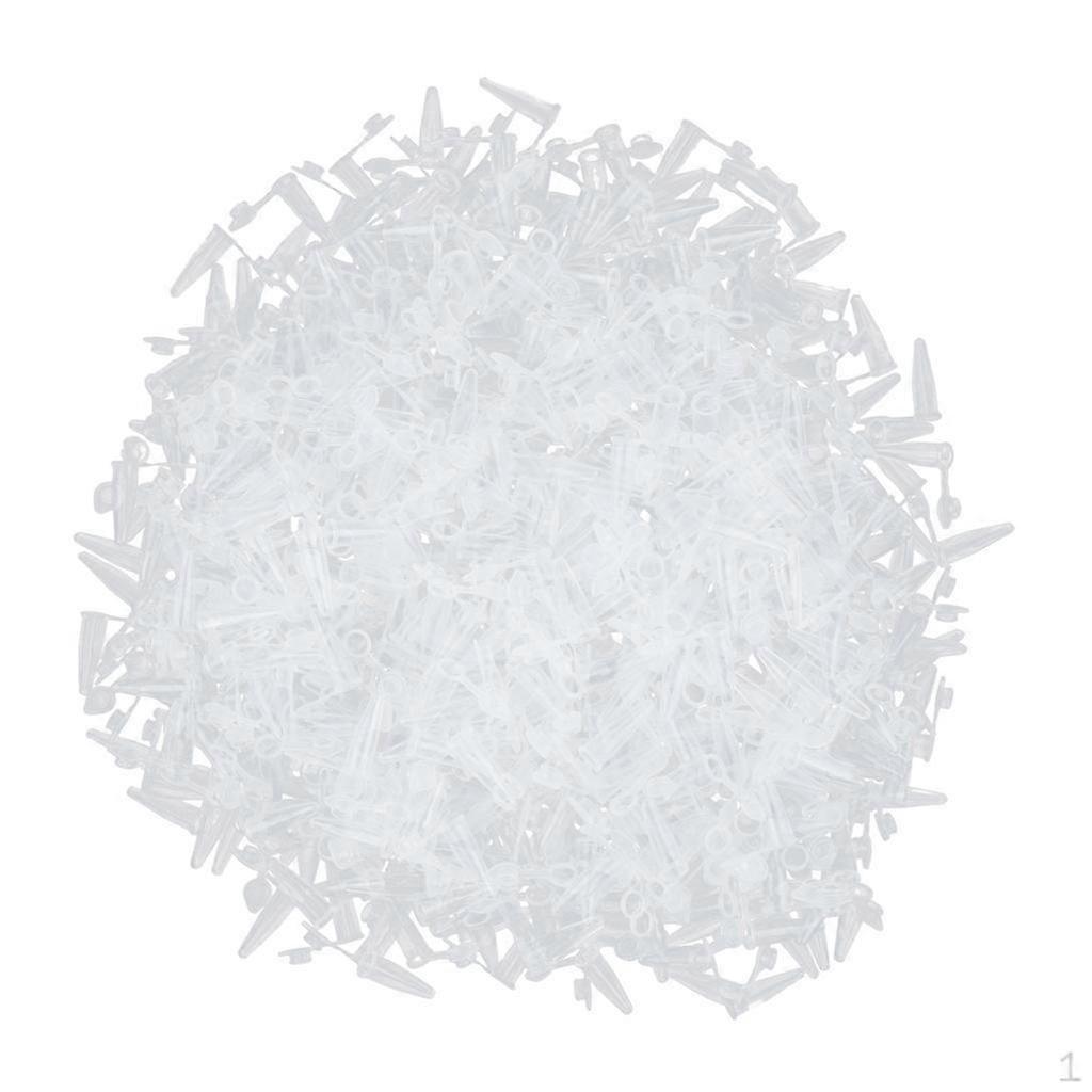 1000 Pcs 0.2ml Clear Plastic Micro Centrifuge Vial with