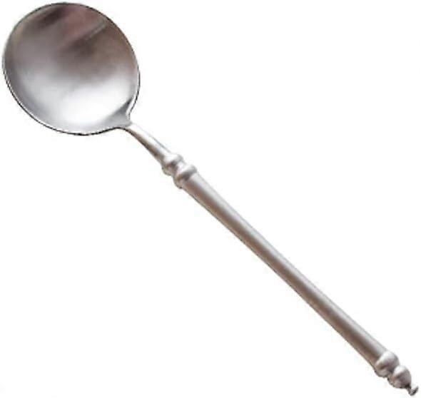 Stainless Steel Soup Spoon with Round Head, Long Handle, Elegant OnePiece Design for Dining