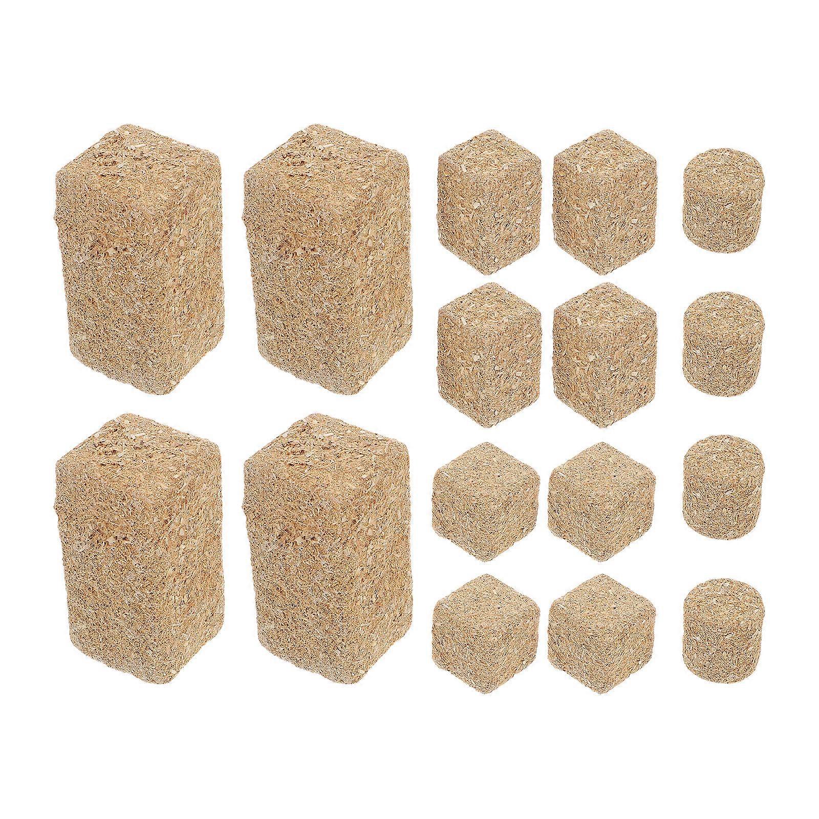 Miniature Hay Bales Decoration 4Sets Wooden Haystack for Craft Use
