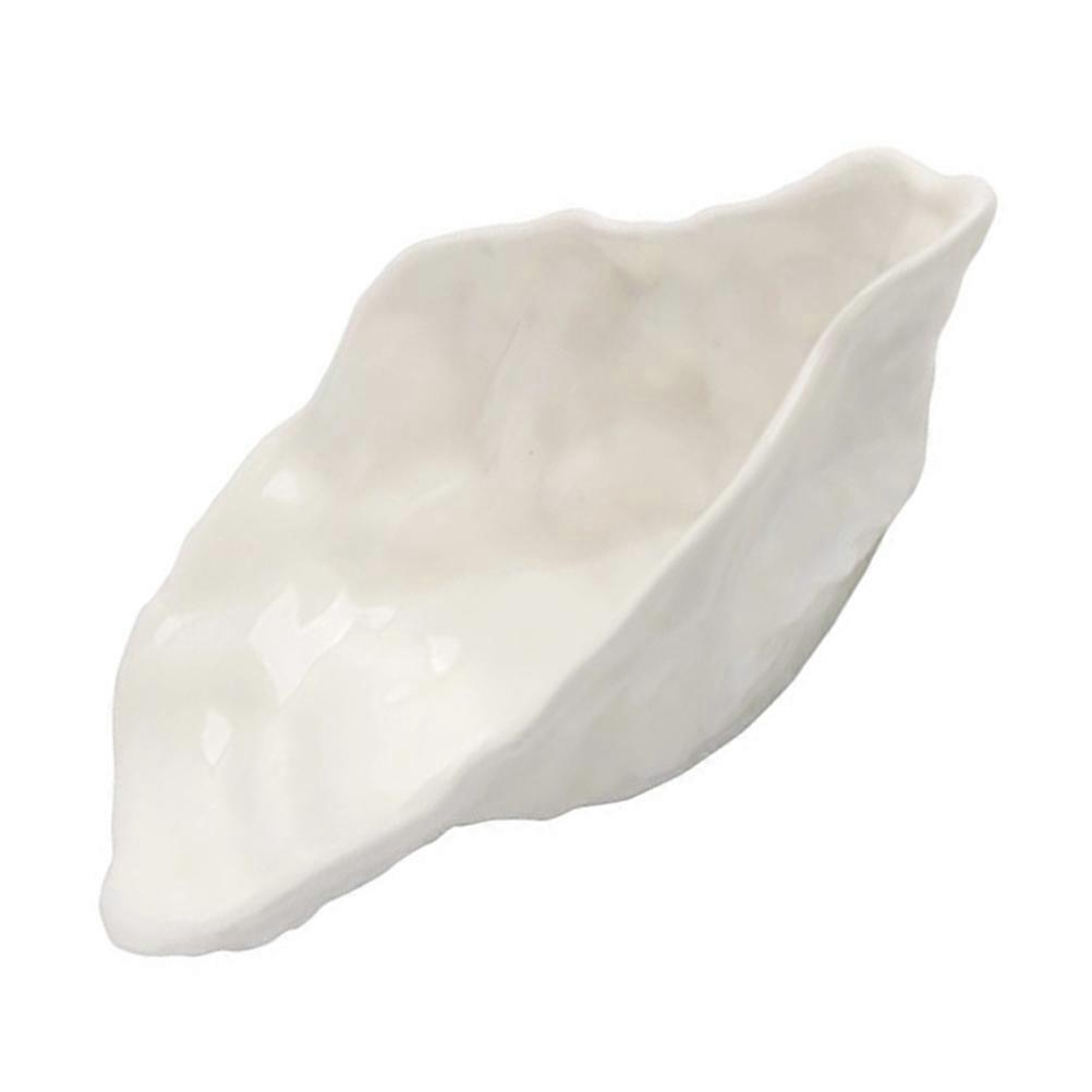 Porcelain Oyster Tray for Serving Seafood White Ceramic Serving Plate