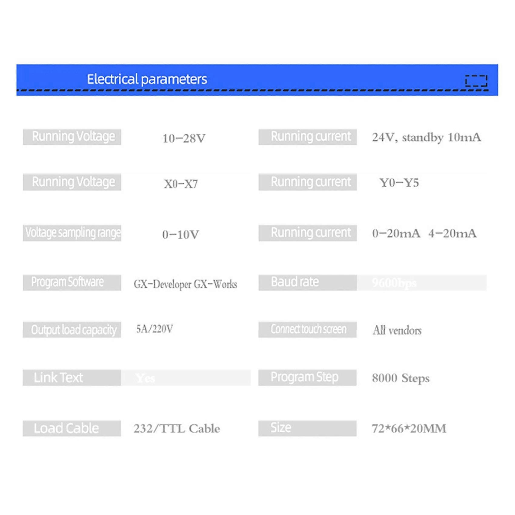 2X PLC Industrial Control Board FX1N-14MR Relay Module Editable Controller