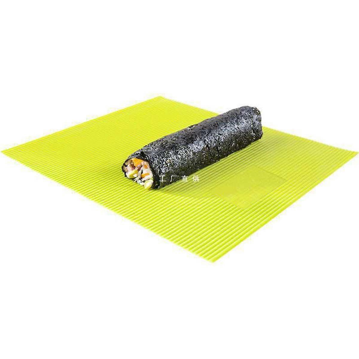 Silicone Sushi Rolling Mat Bamboo Imitation, Easy Clean, No Mildew, Portable Hand Roll Sushi Tool f