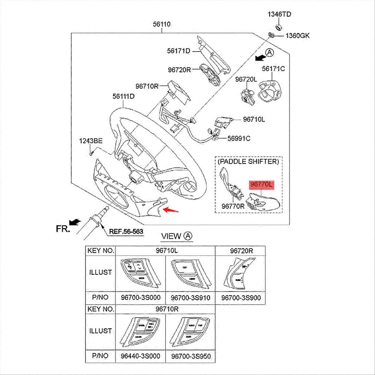 Auto-Lenkradabdeckung Multifunktions-Schaltwippenschalter
