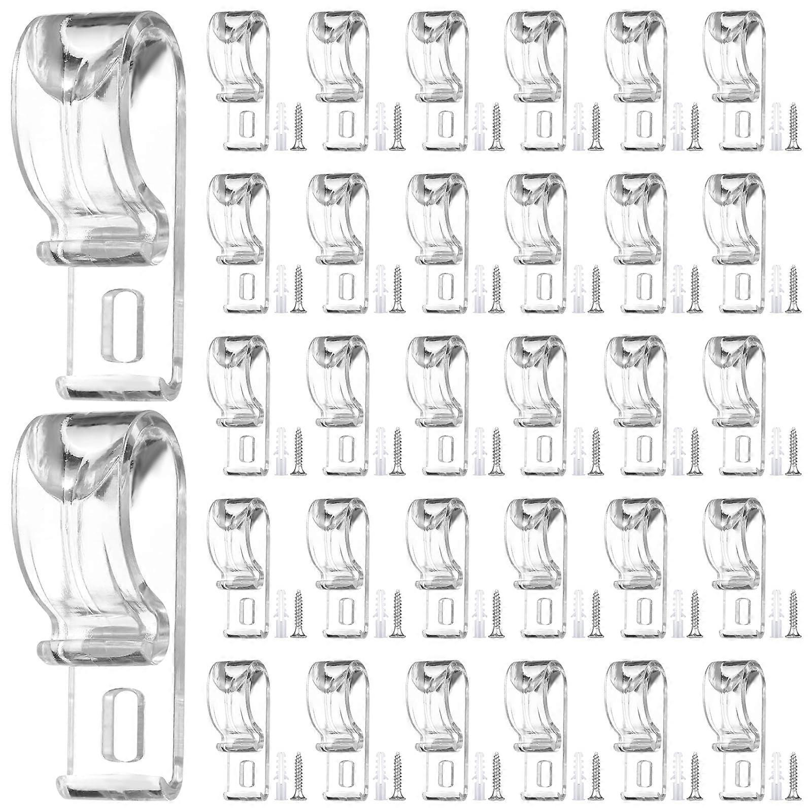 Blind Cord Safety Clip and Roller Shade Cord Tensioner Set, Clear Holder with Screws for Child Safety