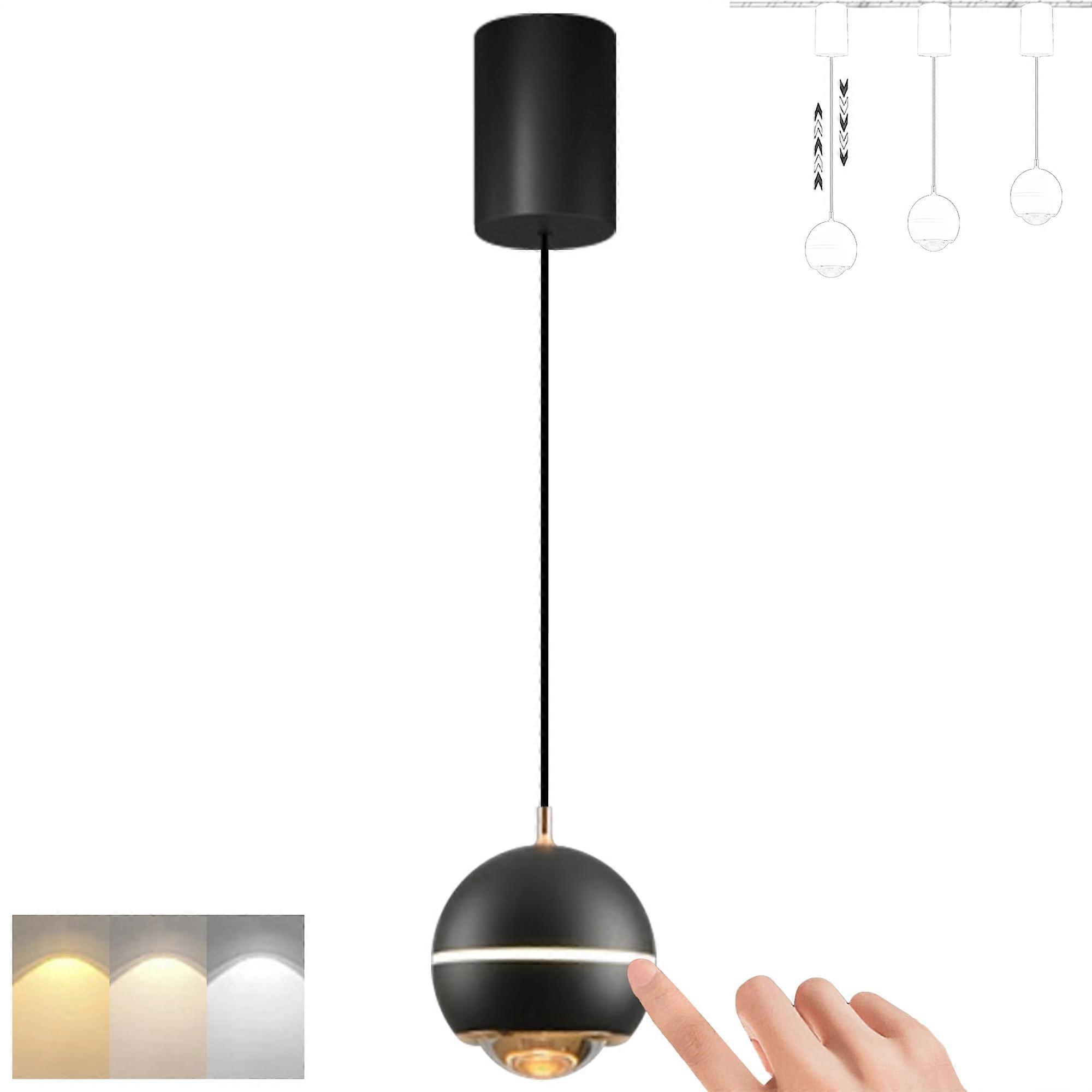 LED Pendant Light with Touch Control, Stepless Dimming, Adjustable Height, 3 Color Modes for Kitchen Island