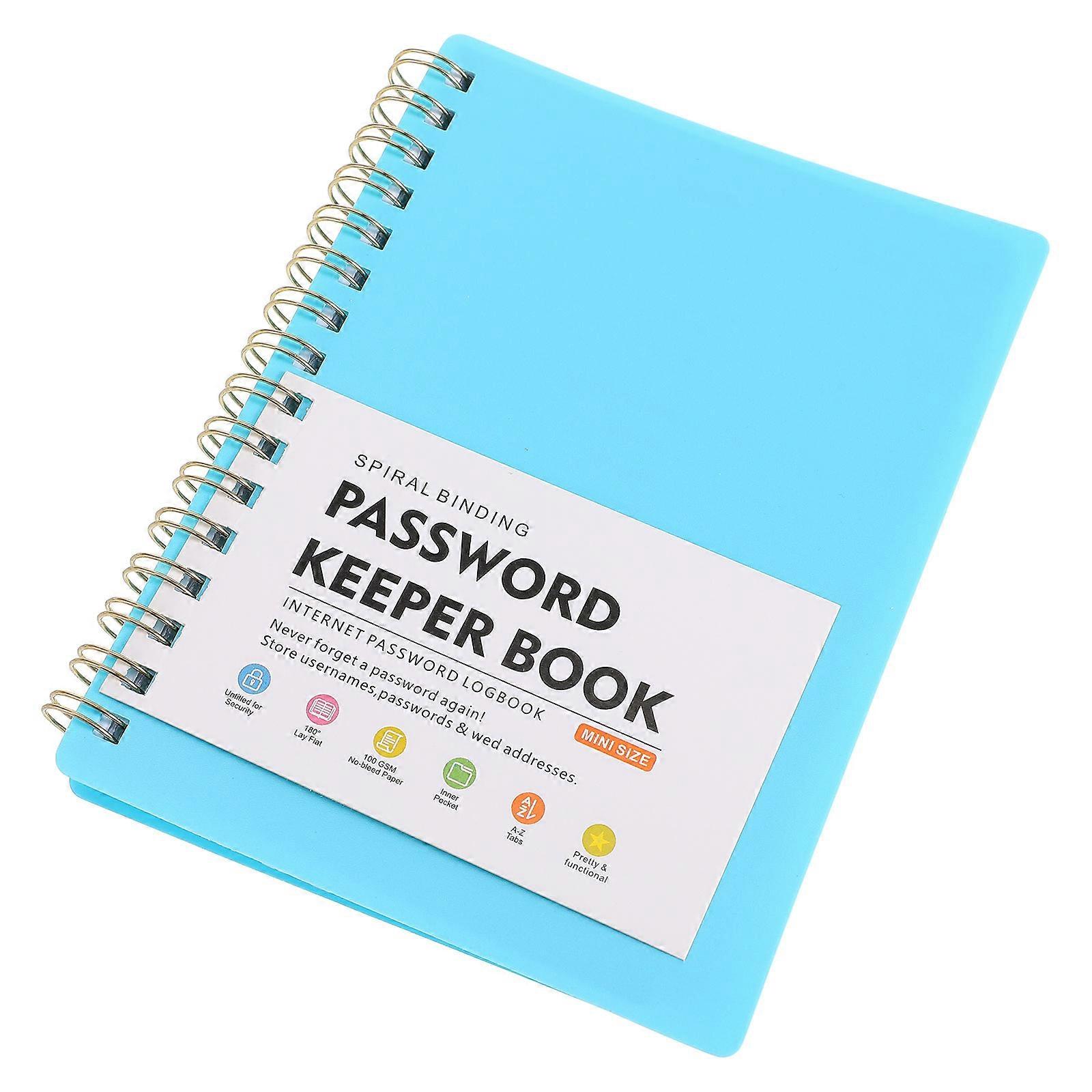Password Keeper Book with Alphabetical Tabs for Quick Access Spiral Notebook