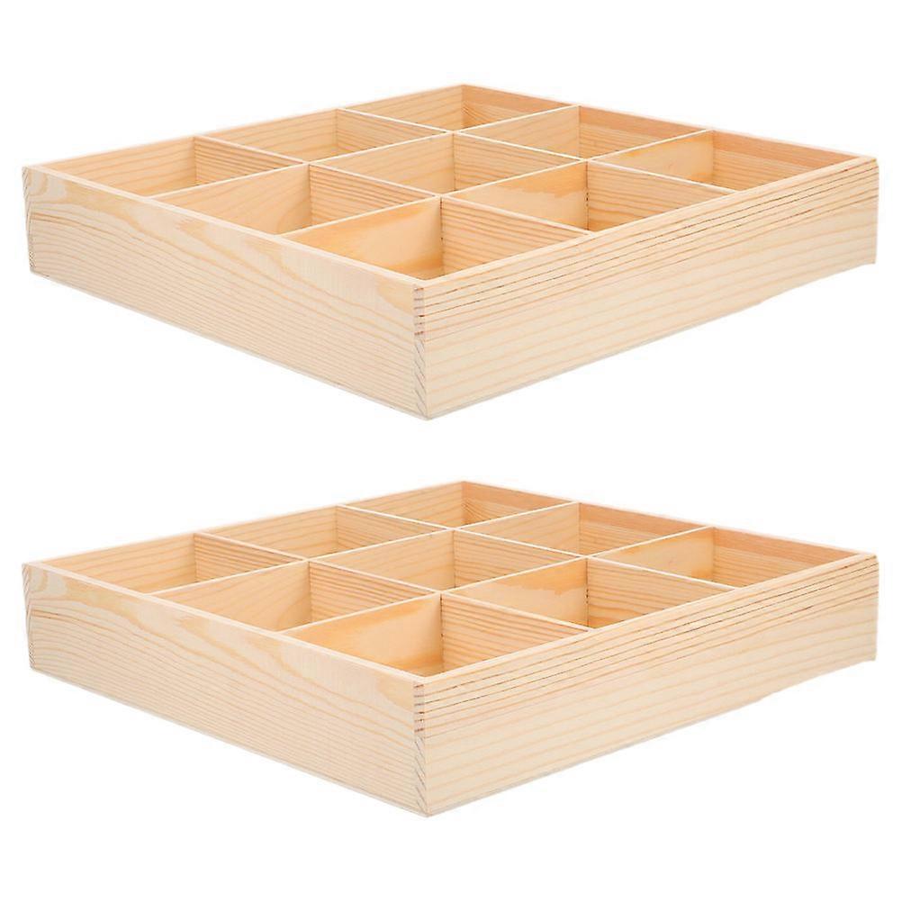 Drawer Organizer for Socks Storage Boxes with Multi-Compartment 2Pcs Set