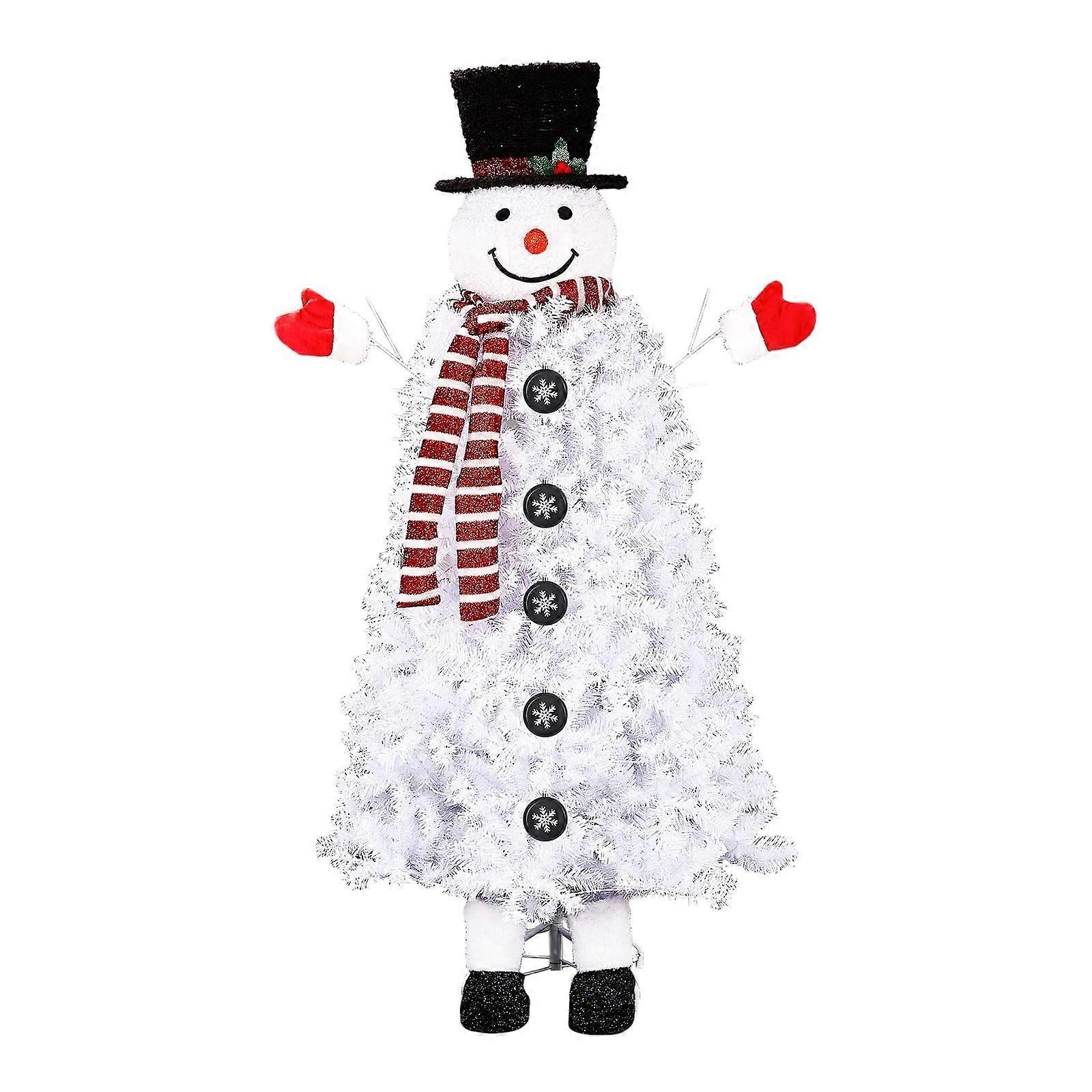 Prelit Artificial Christmas Tree with Realistic PVC Needles and Warm LED Lights, Metal Stand