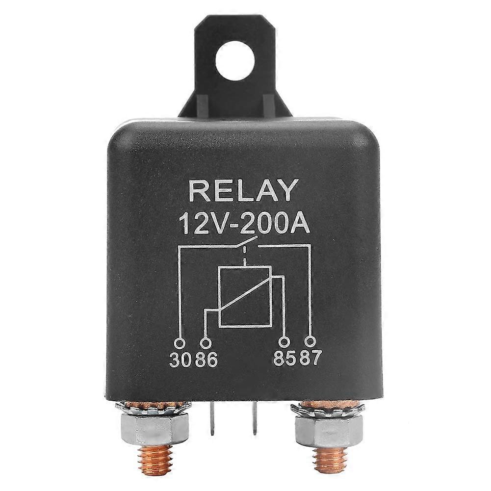 12V 4 Pin Start Relay for Heavy Duty Car Applications, 200A Electrical Relay for Small Crane and Preheat Functions