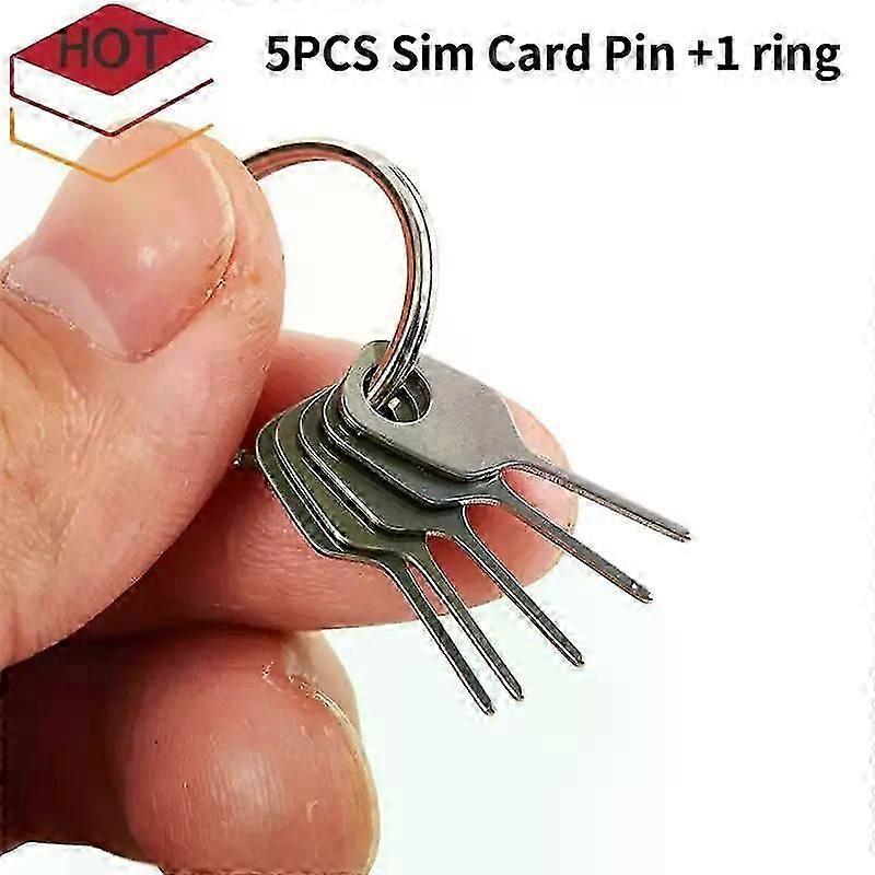 5pcs/Set SIM Card Eject Pin Key Tool Needle SIM Card Tray Holder Eject Pin for Mobile Phone Key Tool Card Pin Needle