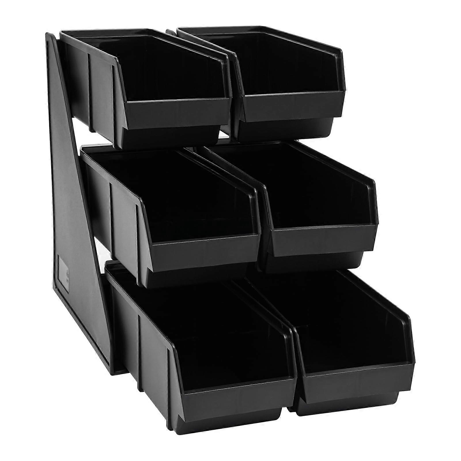 Coffee Condiment Organizer 3 Tier Countertop Station with 6 Compartments for Coffee Bar and Kitchen