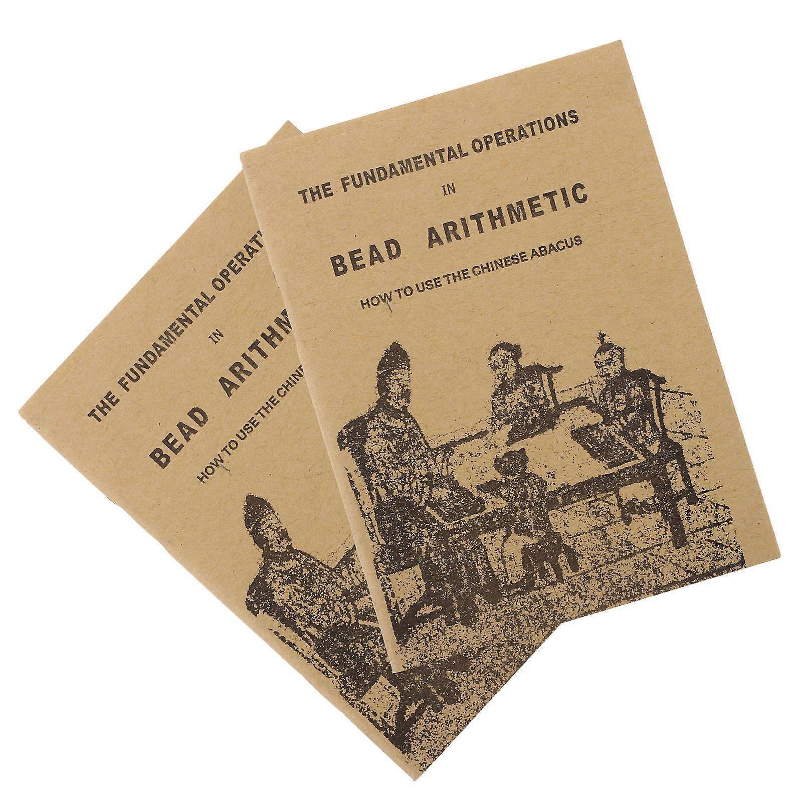 Chinese Abacus Learning Guidebook for Kids Boosting Math Skills 2Pcs