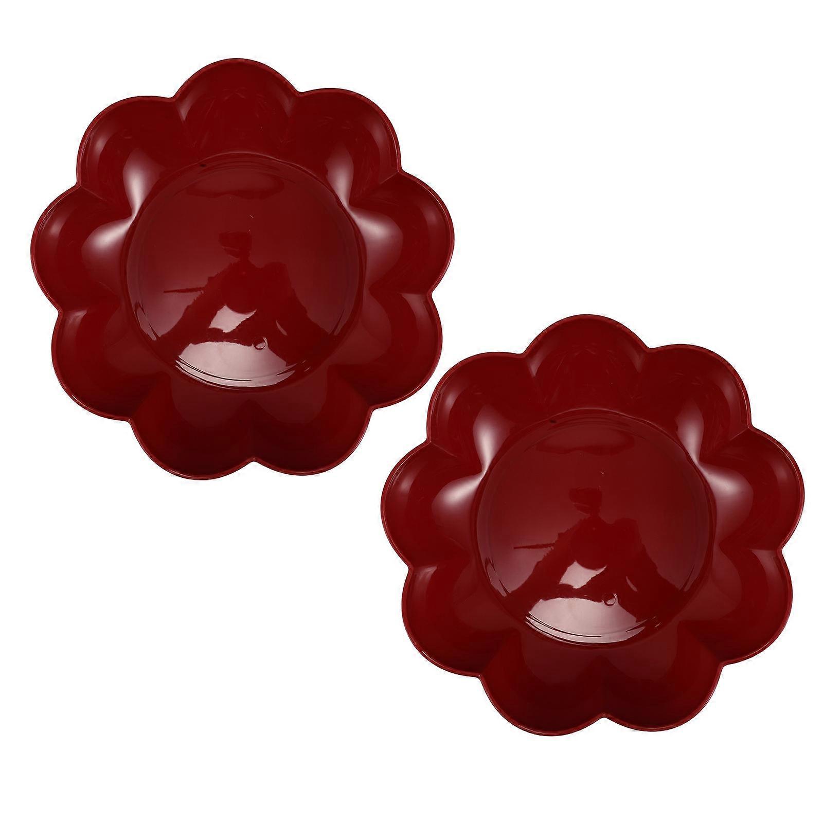 Household Candy Tray Serving Tray for Appetizers 2Pcs Red