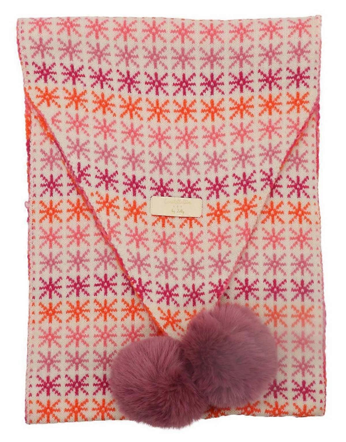 Zelly Stars Pom Pom Scarf - Pink