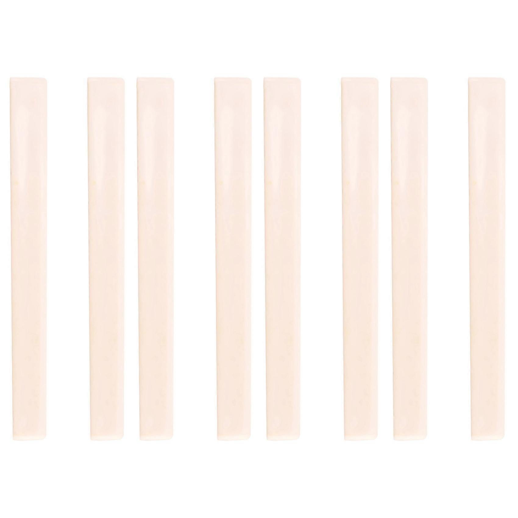 8 Pcs Spare Part Beige Plastic Bridge Saddle Nut for Classical Guitar