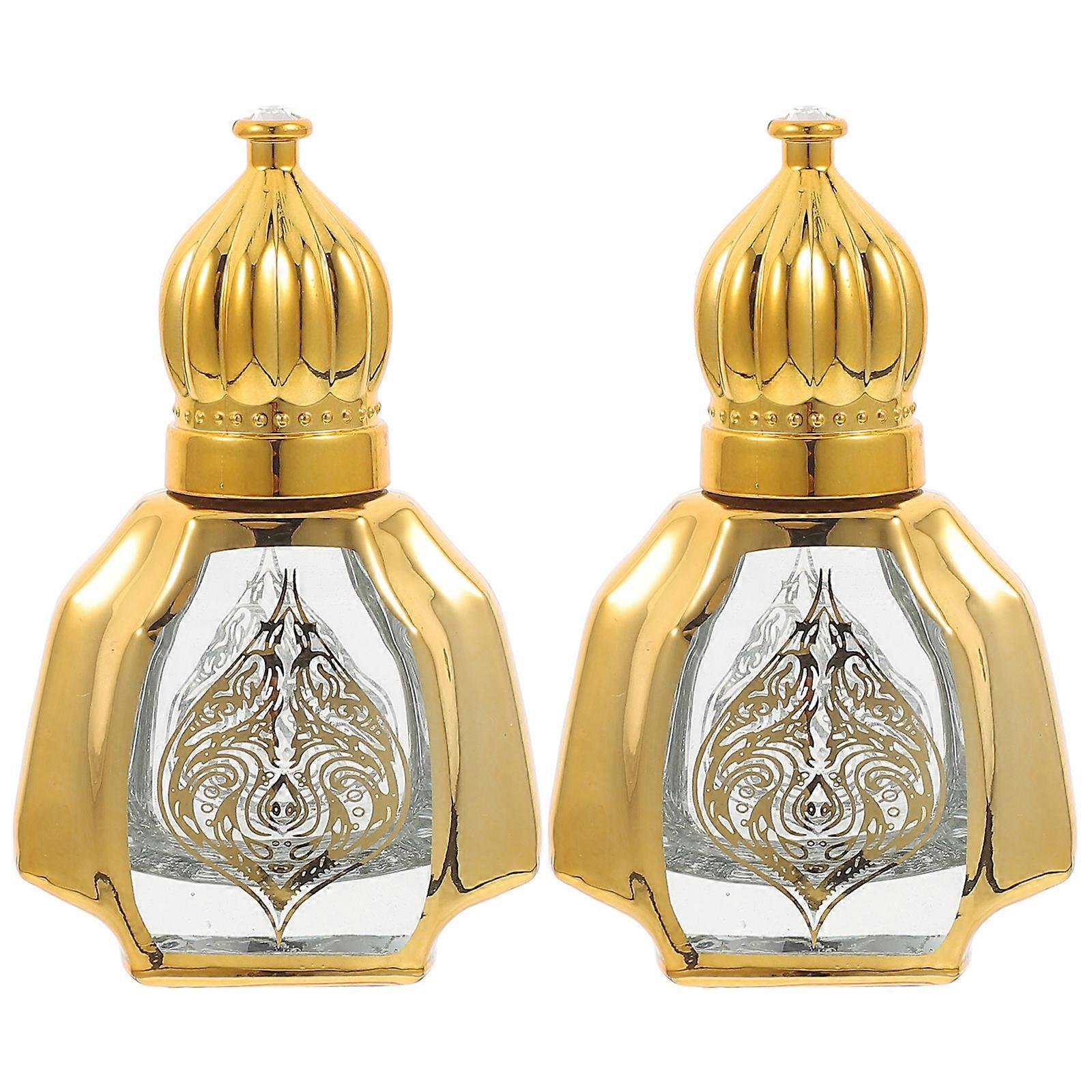 Glass Household Roller Bottles Multi-Function Aroma Bottles for Storage 2Pcs