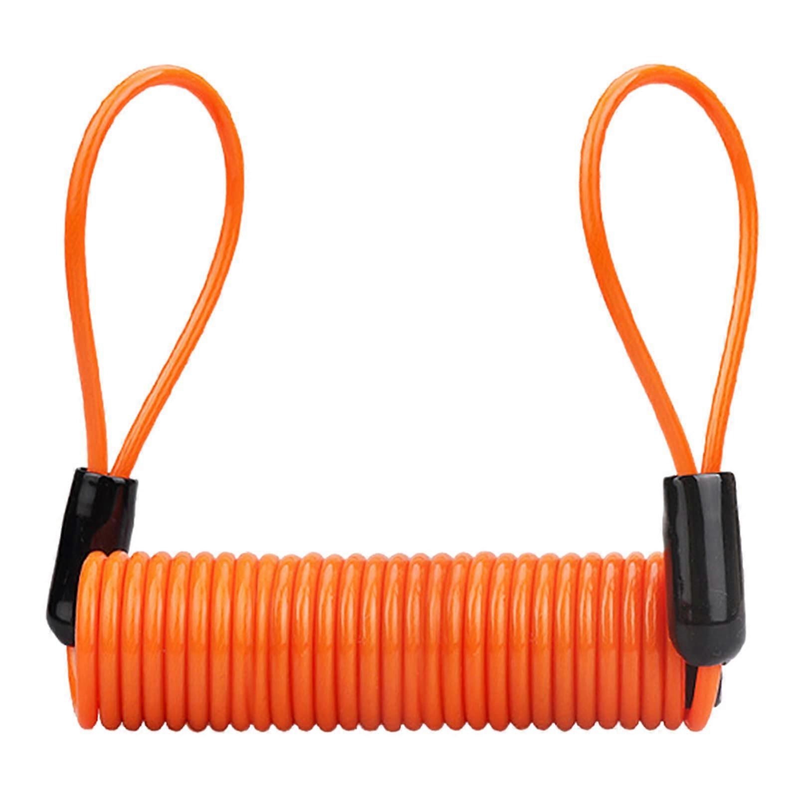 Motorcycle Disc Lock Reminder Cable AntiTheft Steel Wire for Bike and Scooter Security