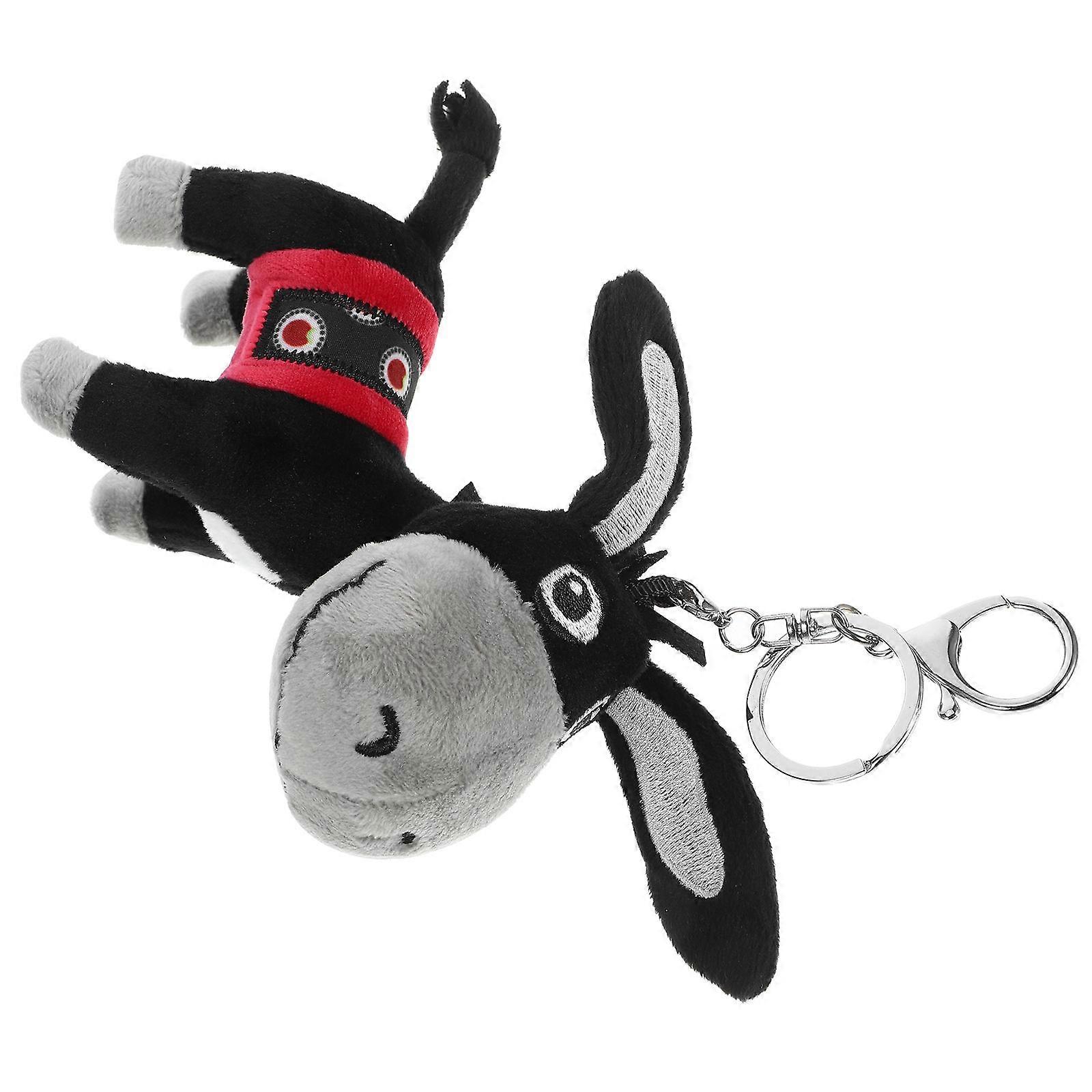Donkey Keychain Plush Pendant for Decor Stuffed Donkey Charm