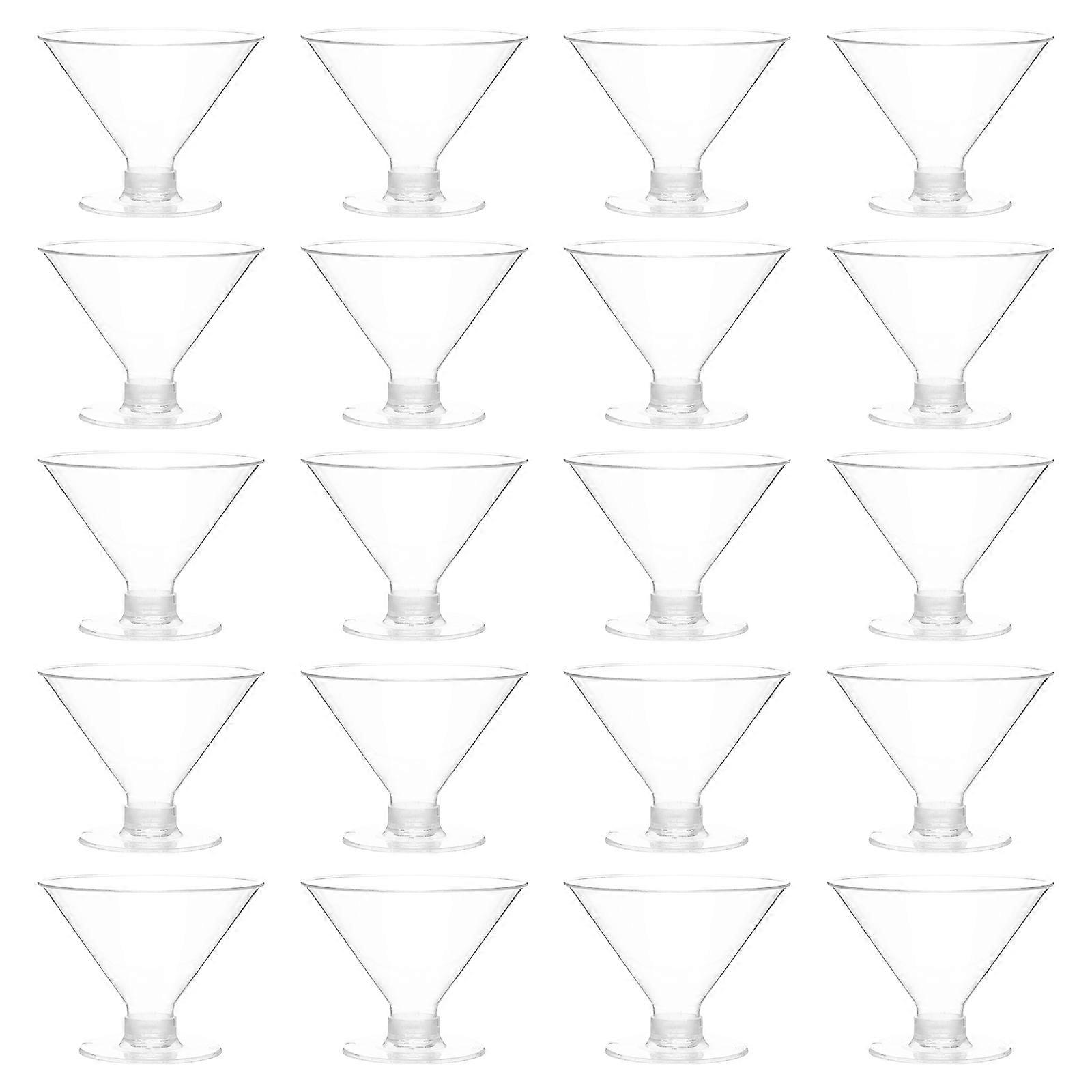 Pudding Cups Ice Cream Cup for Storage 25Pcs Transparent Ps Dessert Serving