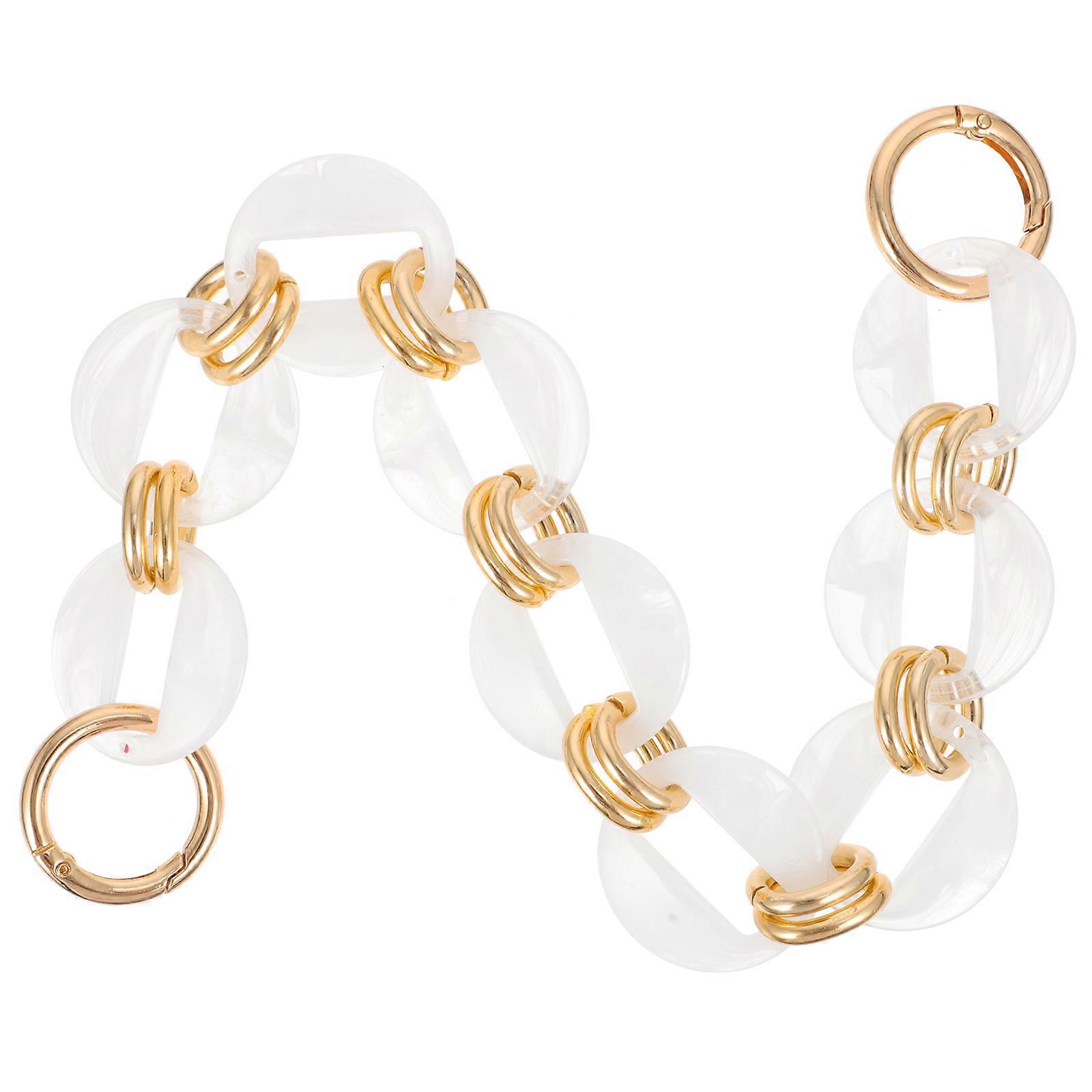 DIY Resin Alloy Bag Strap for Handbags Multi Color Sturdy Durable Practical Purse Handle Chain 7.87 Inches