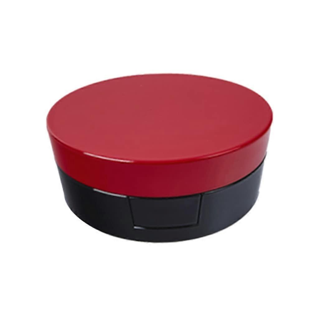 Air Cushion Foundation Case with BuiltIn Mirror, Refillable Red Compact Makeup Storage Box