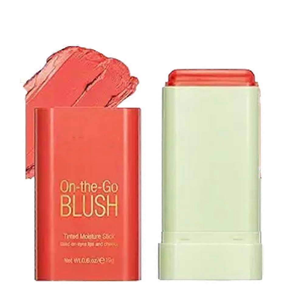 Cream Blush Stick for Cheeks and Lips, Buildable Hydrating Multi Use Makeup Stick 0.6oz (03#)