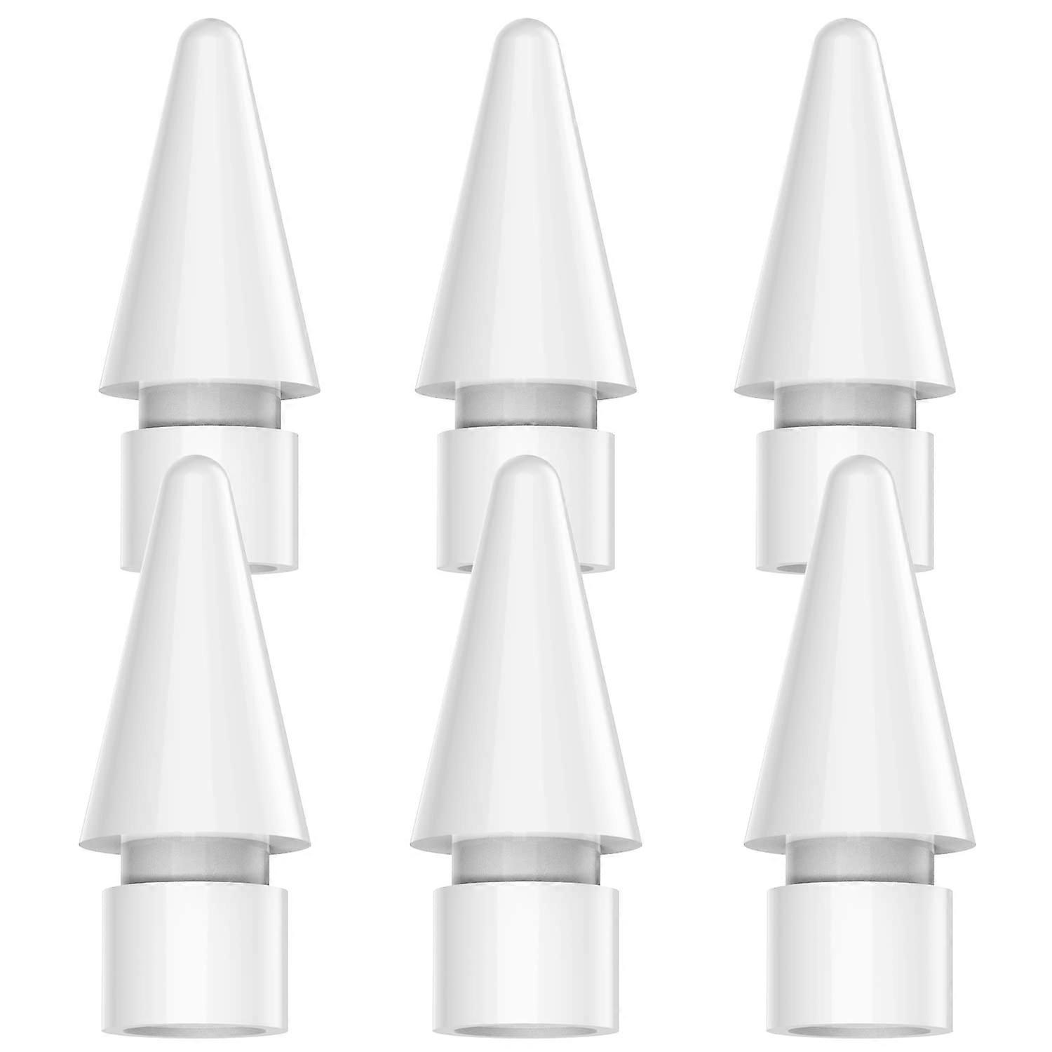 Tips Replacement for Apple Pencil 1st and 2nd Gen, 6 Pack White Nibs for Smooth Drawing