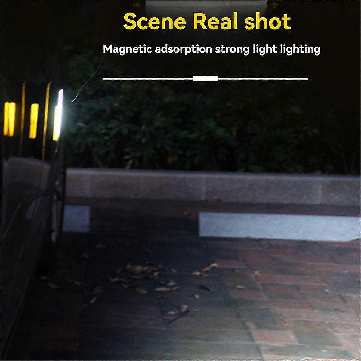 Portable LED Flashlight with Magnet, COB Work Light