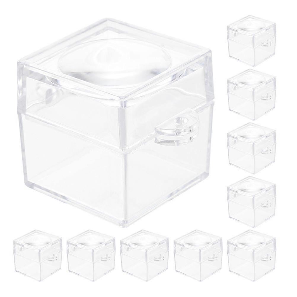 12pcs Magnifying Jars Insect Observing Jar Transparent Insect Cages Magnifier Boxes