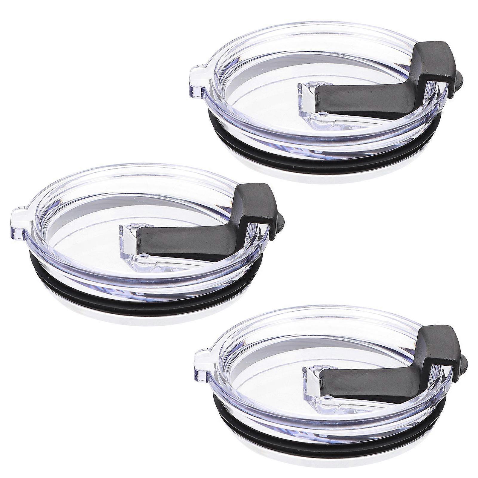 3pcs Water Cups Sealing Caps Non-slip Sealing Caps Sealing Covers (Transparent)