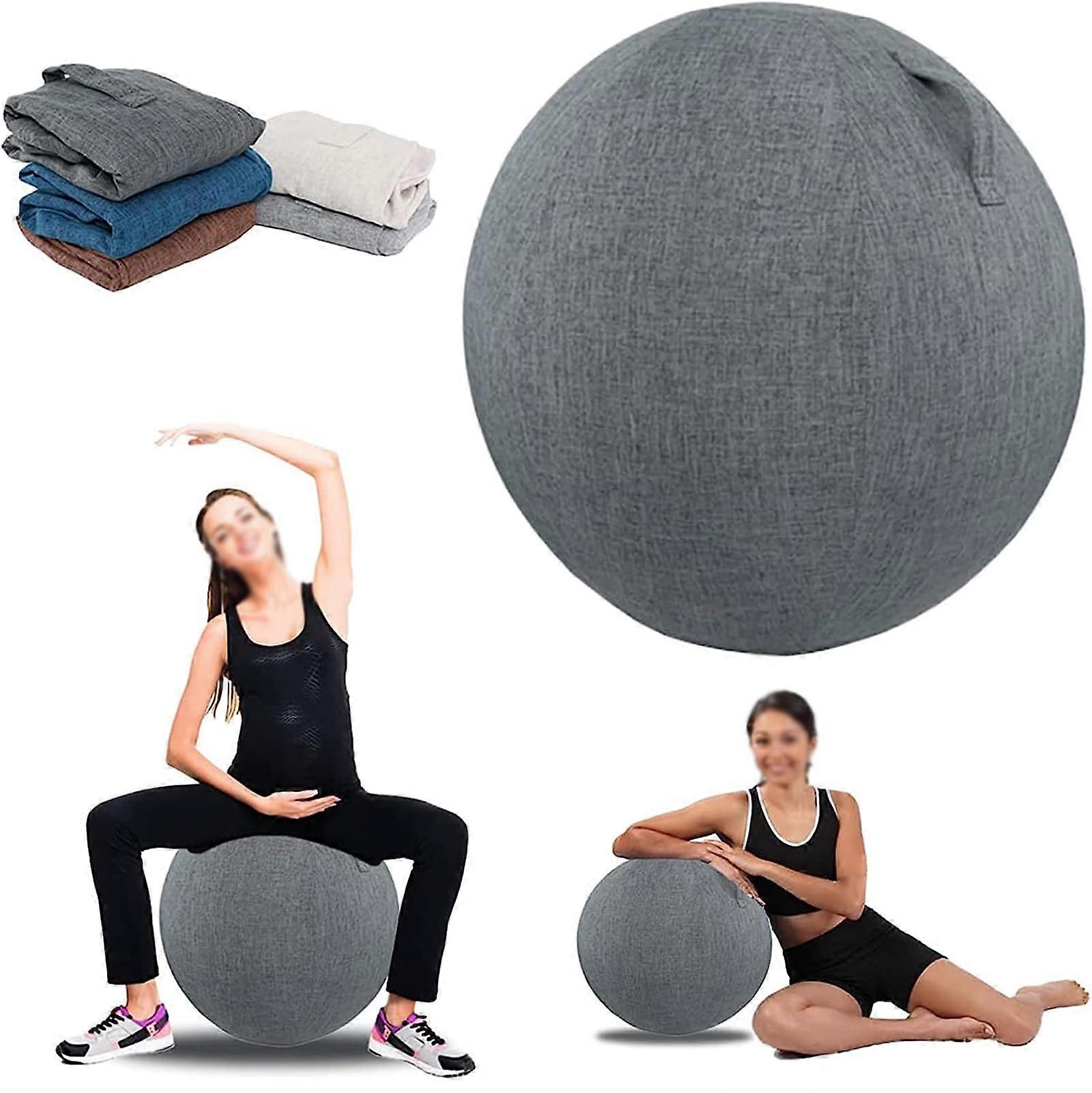 Yoga Ball Cover with Handle Dustproof Foldable Fabric for 65cm Exercise Stability Birthing Ball