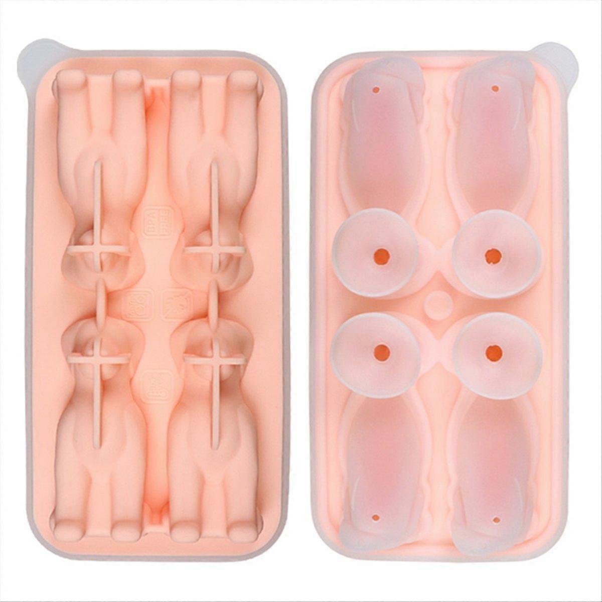 3D Labrador Ice Square Tablett, Whiskey Ice Square Form, Fun Tabletts Rosa