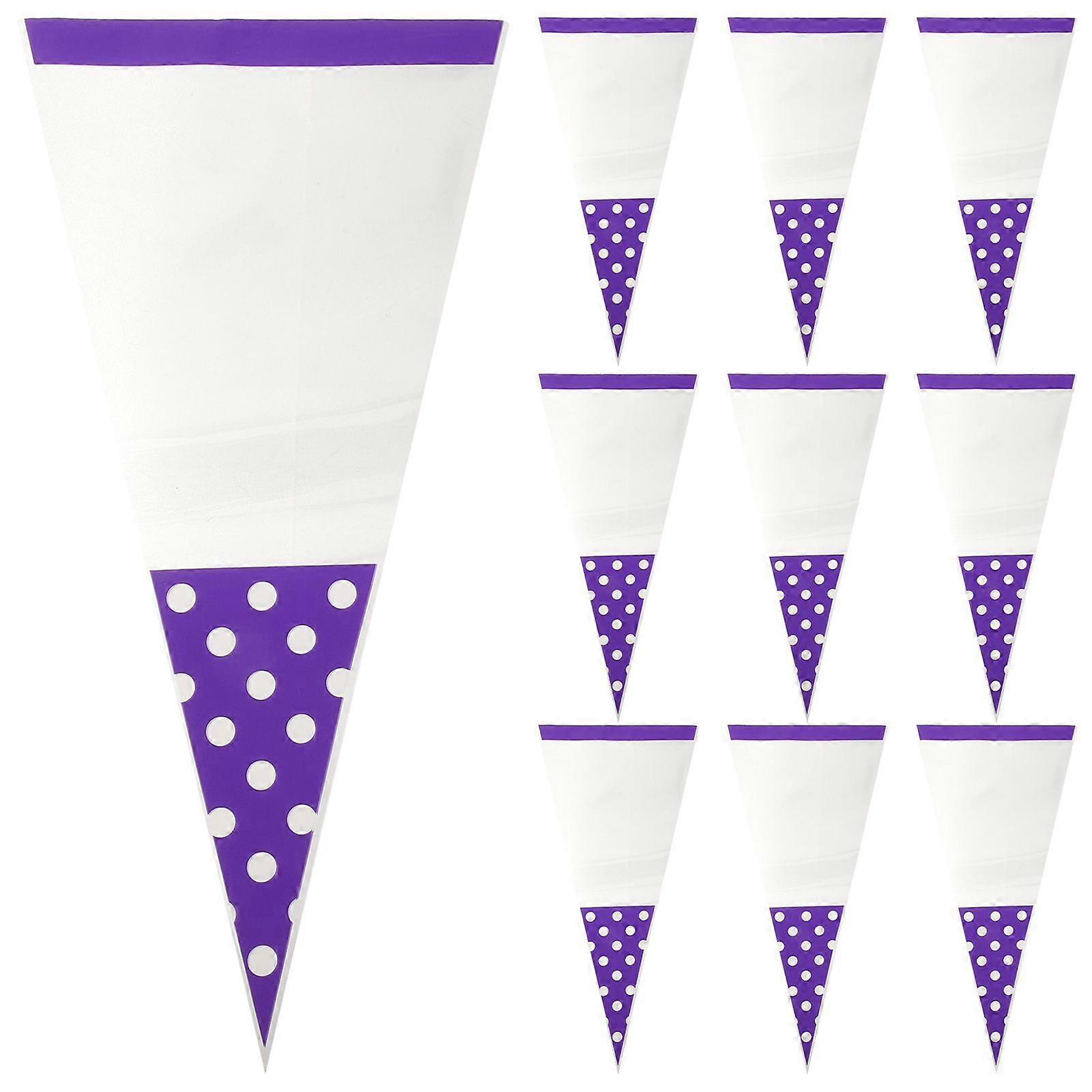 100pcs Triangle Package Bag Transparent Food Bag Creative Candy Storage Pouch