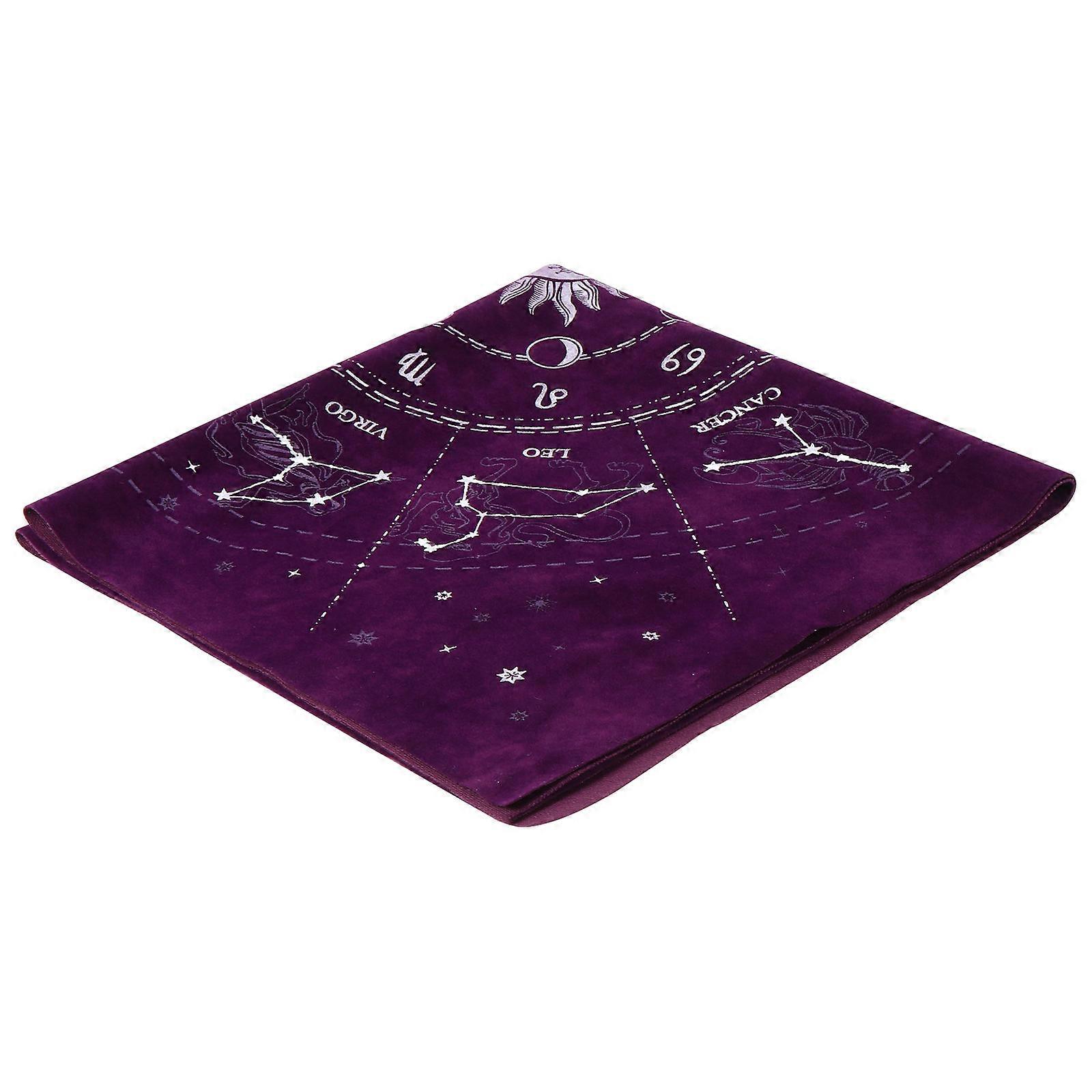 Divination Tablecloth Tarot Cloth for Decoration 4Pcs Purple