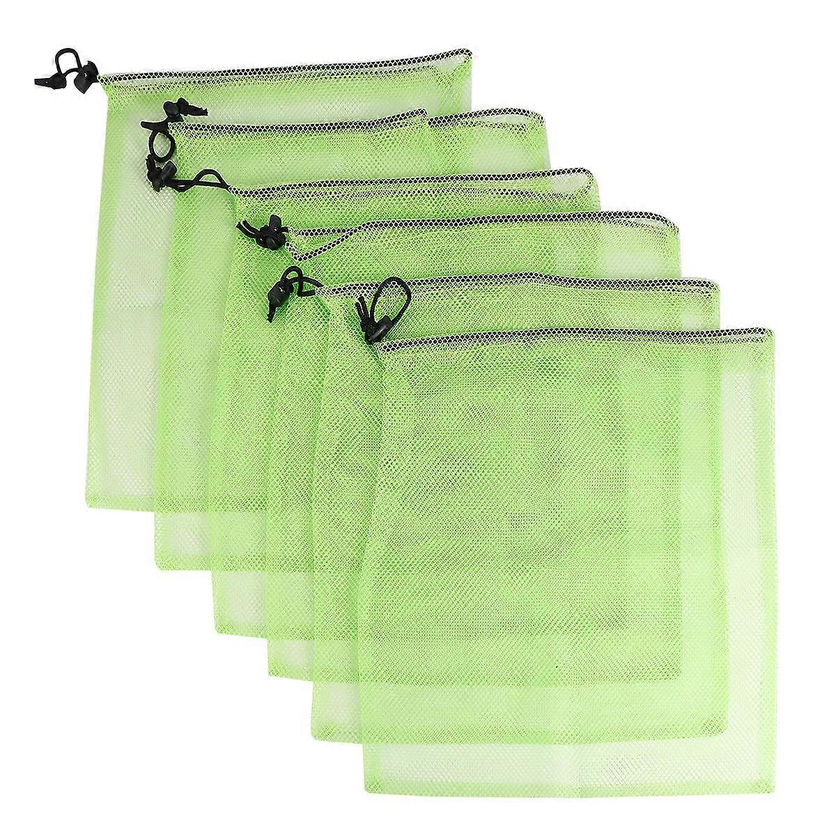 Drawstring Bag Storage Pouch for Shopping 12Pcs Bundle Cinch Backpack Green