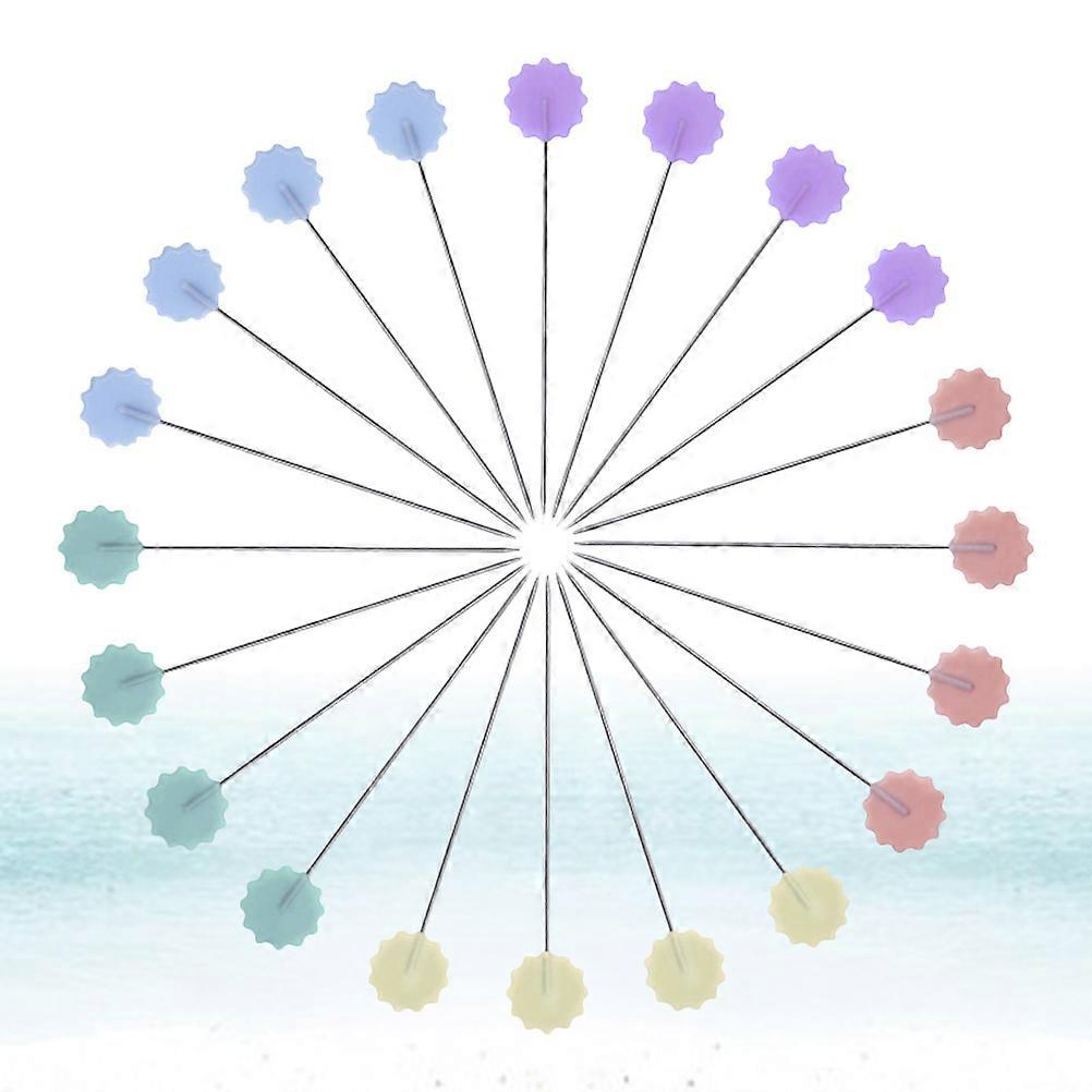 200Pcs Assorted Color Plum Blossom Head Sewing Pins for DIY Patchwork