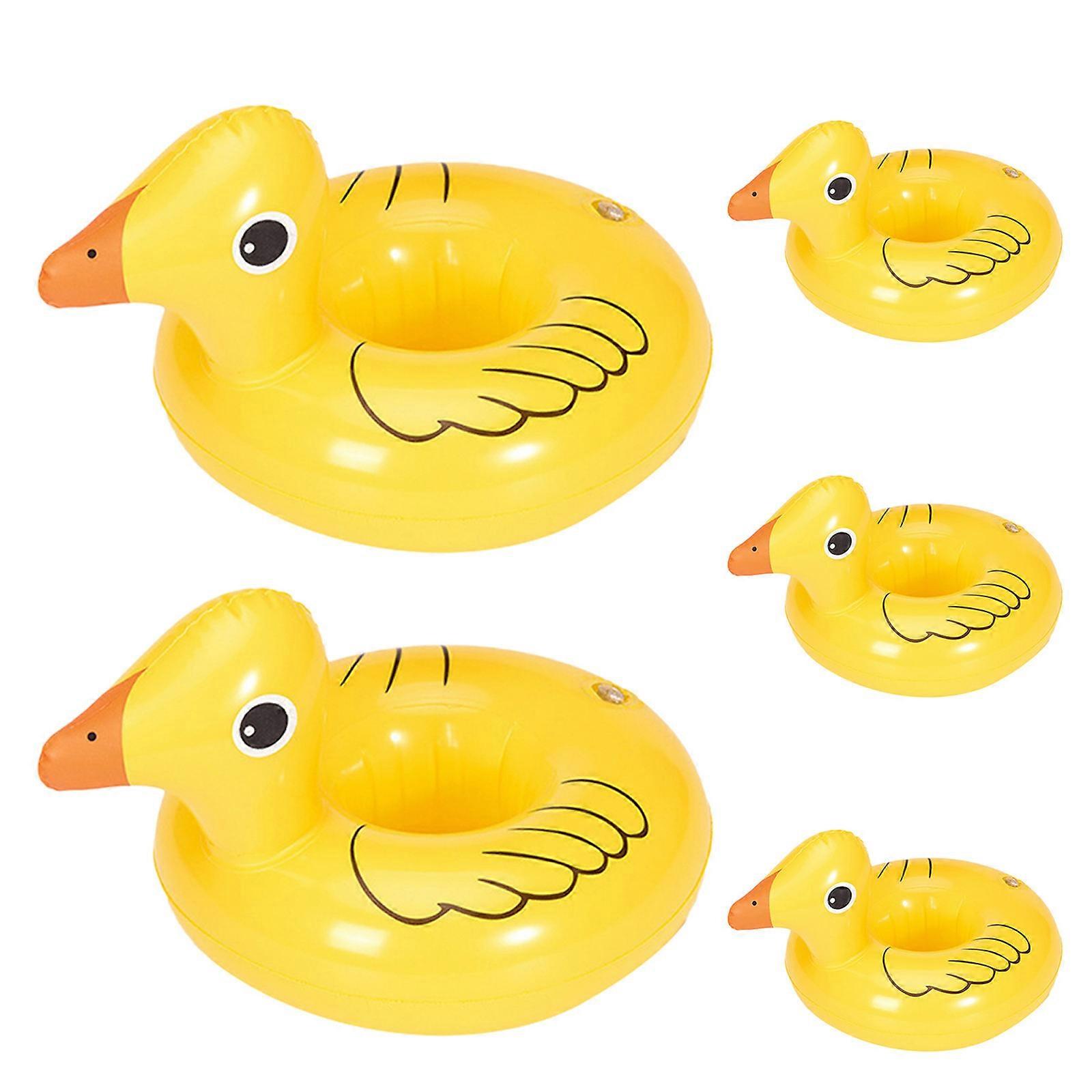 PVC Cup Mat for Storage Use 5Pcs Inflatable Yellow