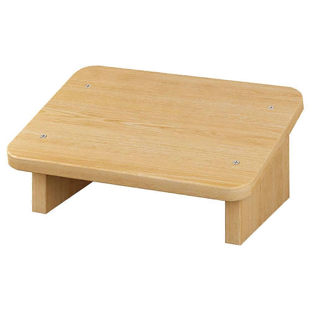 Light Yellow Wood Step Stool for Home Use Small Step Ladder 1 Unit