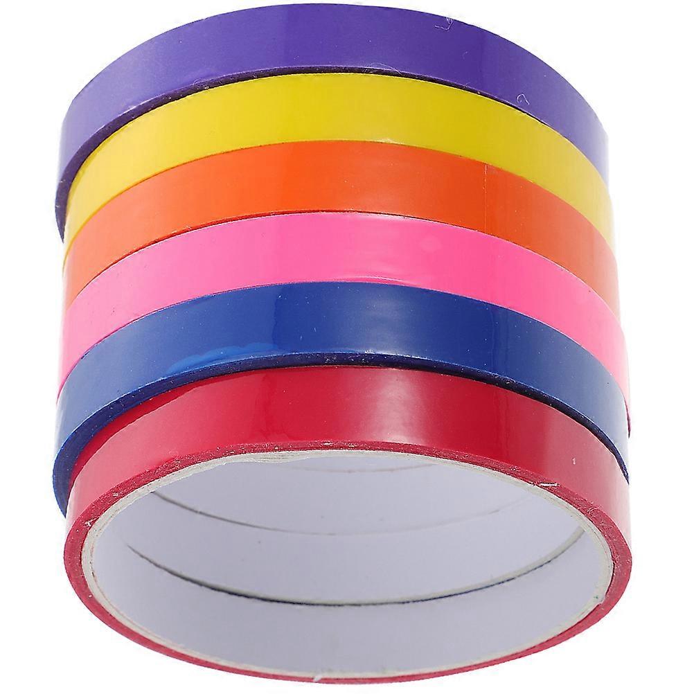 Colored Ball Tapes Adhesive Tape Toy for Decompression 6 Rolls Multicolor