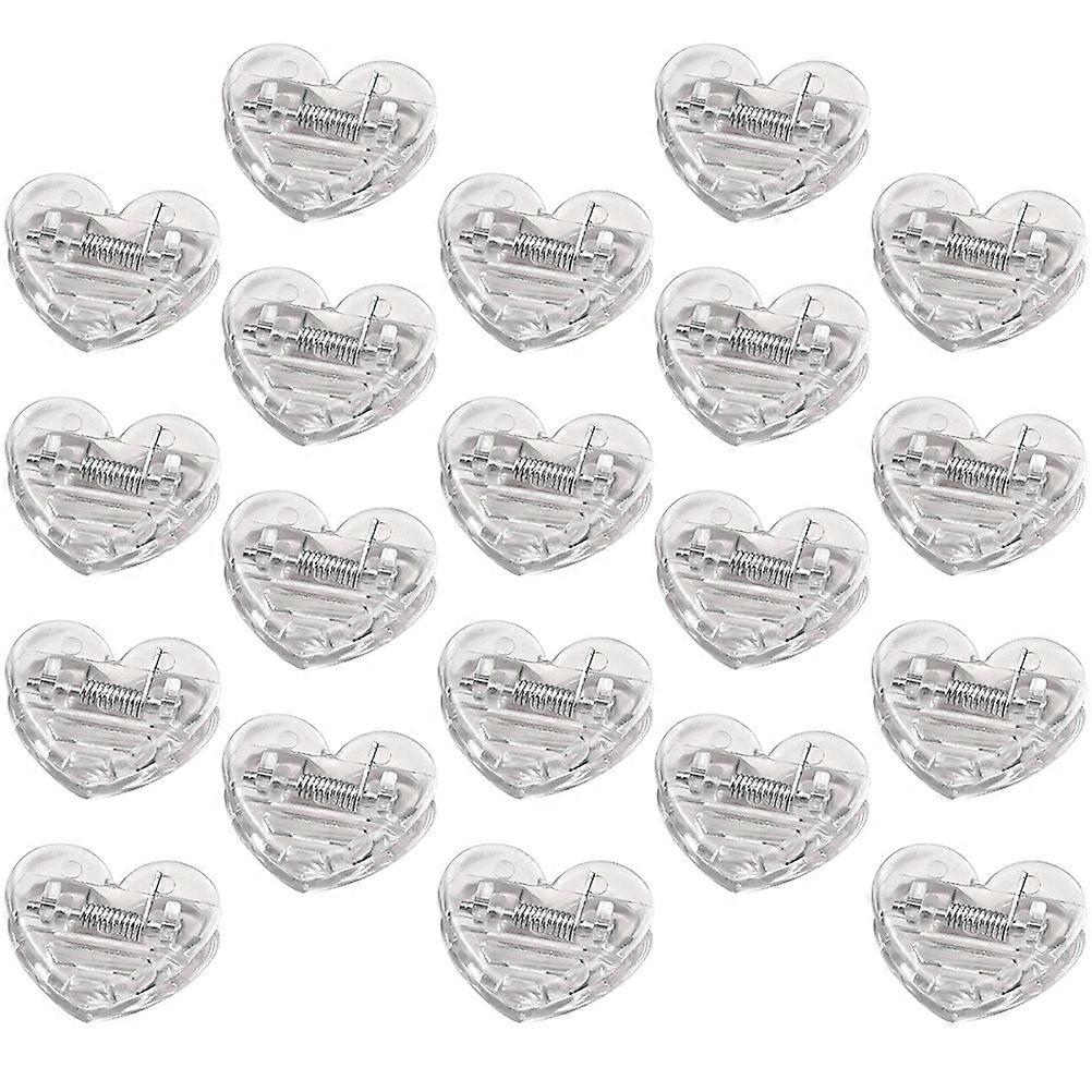 20Pcs Multi-Function Photo Clips Heart Shaped Decorative Picture Clips for DIY