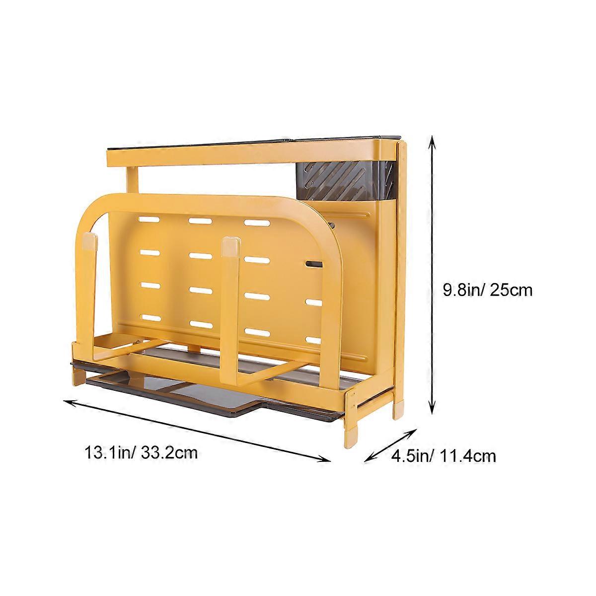 Cutting Board Rack Kitchen Holder for Storage 2Pcs Multifunction Tableware Organizer