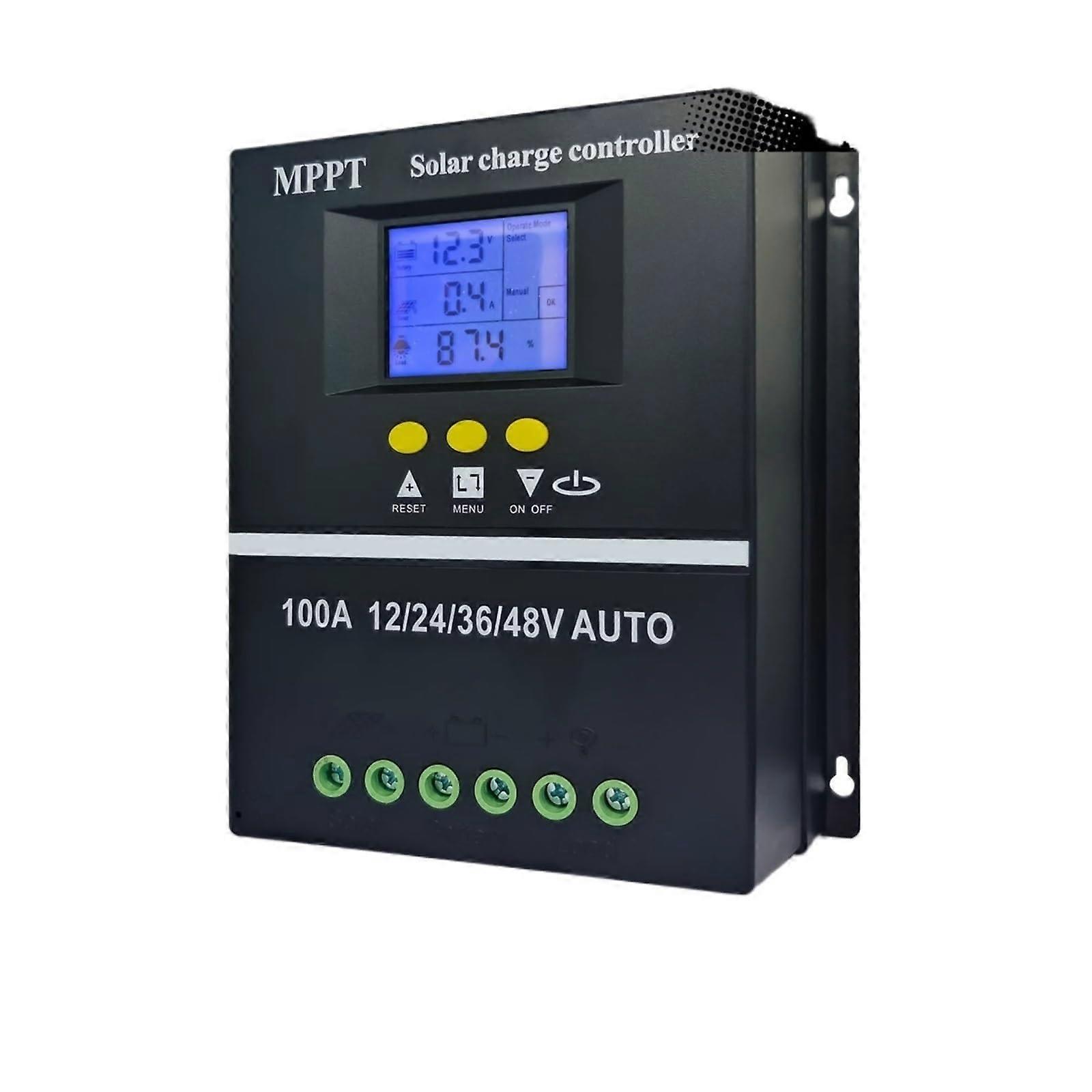 MPPT Solar Charge Controller 100A 48V  Current Regulator with Dual USB Quick Charging