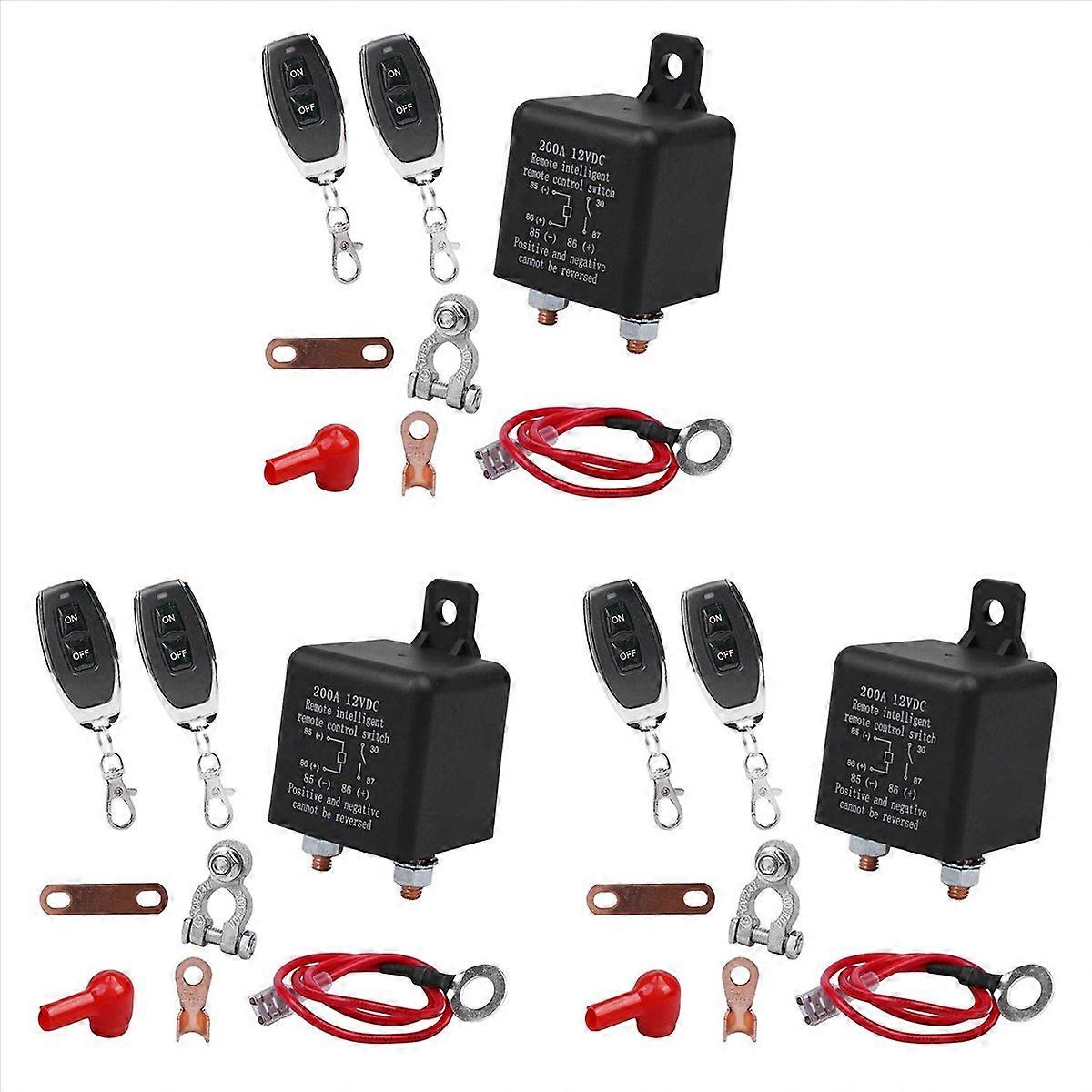 Remote Battery Disconnect Switch, 12V 200A Dual Remote Control Switch