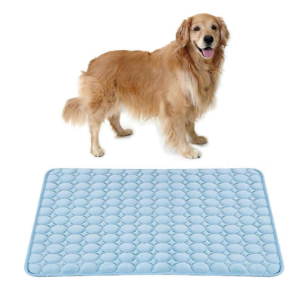 Pet Cool Pad for Summer Use with Breathable Fabric Blue