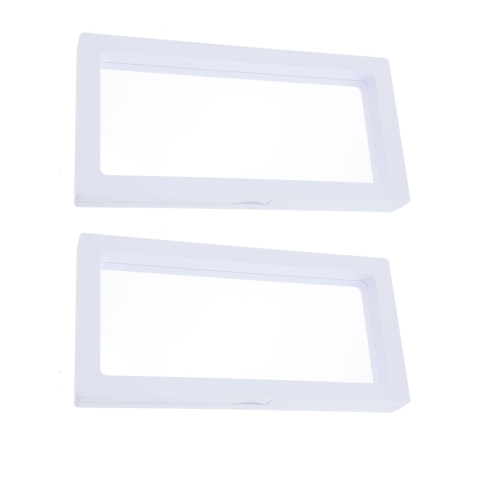 Watch Storage Case Stand for Storage 2Pcs White Pe Floating Frame