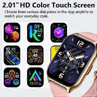 Smartwatch para Homens e Mulheres: Atender/Fazer Chamadas, Tela Sensível ao Toque HD 2.01, Monitor Cardíaco - CHW