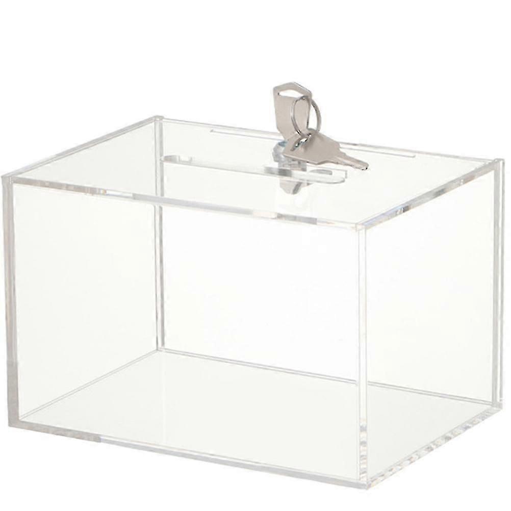 Lockable Transparent Donation Box for Suggestions and Complaints