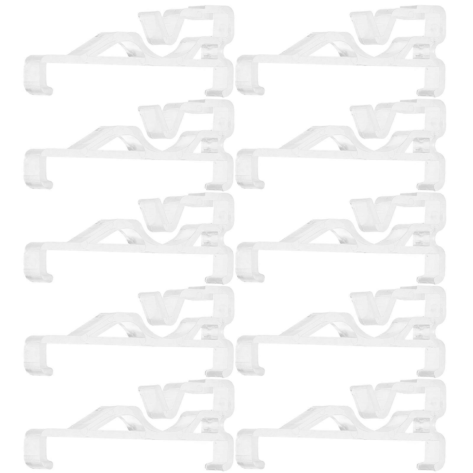 12Pcs Valance Clips for Blinds Featuring Clear Plastic Hidden Brackets