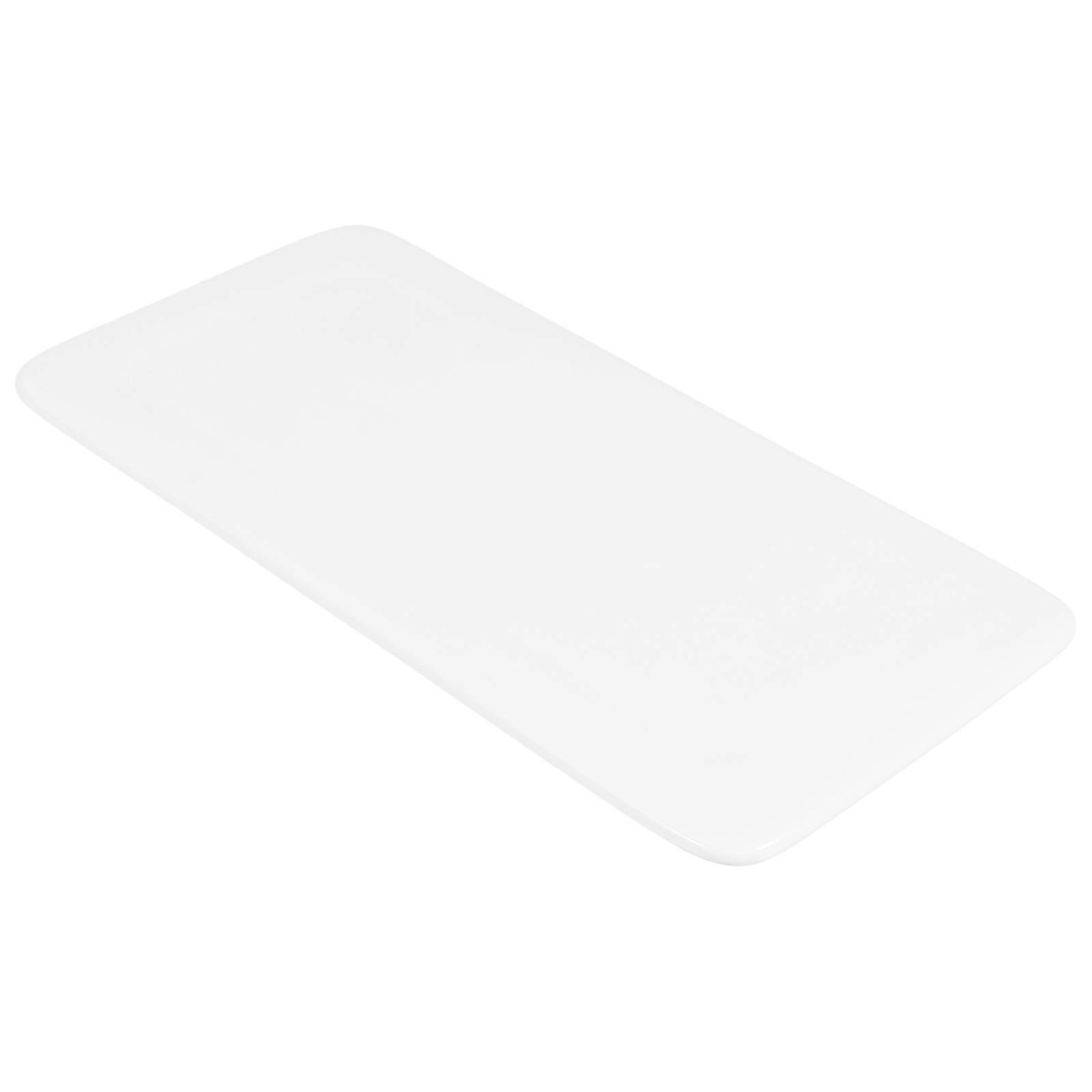 Ceramic Dinner Control Tray Rectangular Food Tray White Material Towel Storage 1Pack